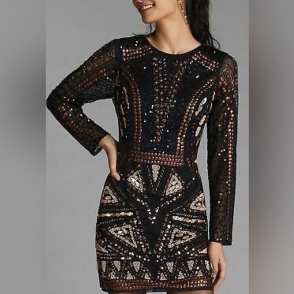 Letimebe Anthropologie sequin dress NWT size M